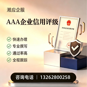 清远AAA企业信用评级申请服务